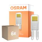 Monipakkaus 6x Osram LED Capsule G9 Kirkas 1.8W 200lm - 827 Erittäin Lämmin Valkoinen | Korvaa 20W
