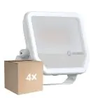 Monipakkaus 4x Ledvance LED Valonheitin Aluminium Valkoinen 41W 6000lm 100D - 840 Kylmä Valkoinen | IP66 - Symmetrinen