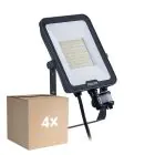 Monipakkaus 4x Philips LED Valonheitin Ledinaire BVP167 50W 6000lm 110D - 830-840-865 CCT | IP65 - Liike- ja Valotunnistin - Symmetrinen