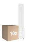 Monipakkaus 10x Philips CorePro PL-L LED Lamppu HF 8W - 840 Kylmä Valkoinen | 4-Nastaa - Korvaa 18W