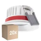 Monipakkaus 20x Ledvance LED Kohdevalaisin Fire Rated Aluminium Valkoinen 8W 720lm 36D - 940 Kylmä Valkoinen | Odetnij 68mm - IP65 - Paras Värintoisto - Himmennettävä