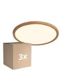 Monipakkaus 3x Nordlux LED Kattovalo Oja 29 Puu 18W 1600lm - 827 Erittäin Lämmin Valkoinen | 3-Vaiheinen Himmennettävä 