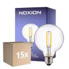 Monipakkaus 15x Noxion Lucent LED E27 Globe Filament Kirkas 7W 806lm - 827 Lämmin Valkoinen | Korvaa 60W