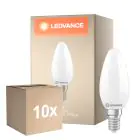 Monipakkaus 10x Ledvance Classic LED E14 Kynttilä Matta 3.4W 470lm - 827 Erittäin Lämmin Valkoinen | Himmennettävä - Korvaa 40W