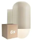 Monipakkaus 6x Nordlux Heka Seinävalaisin Aluminium Sanded |IP54 - Sopii E27