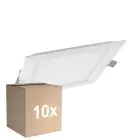 Monipakkaus 10x Ledvance LED Alasvalo Slim Neliö- SQ105 6W 420lm 120D - 830 Lämmin Valkoinen 