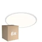 Monipakkaus 6x Nordlux LED Kattovalo Oja 42 Valkoinen 24W 2200lm - 830-840 CCT | IP54 - Himmennettävä