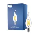 Philips MASTER LED E14 Kaareva-tip Kynttilä Filament Kirkas 3.4W 470lm - 922-927 Dim To Warm | Paras Värintoisto - Himmennettävä - Korvaa 40W