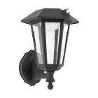 Eglo Seinävalaisin Prietta Solar Musta 6W 800lm - 827 Erittäin Lämmin Valkoinen | IP44 - Liiketunnistin