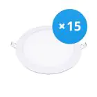 Monipakkaus 15x Bright Choice LED Alasvalo UltraSlim 15W 1200lm 110D - 840 Kylmä Valkoinen | 190mm - Odetnij 175mm
